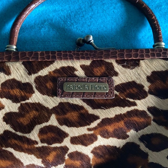 Top Handle Isabella Fiore leopard Calf hair bag - Picture 4 of 8